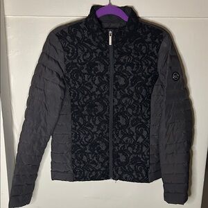 Women's Black Patterned Jacket
